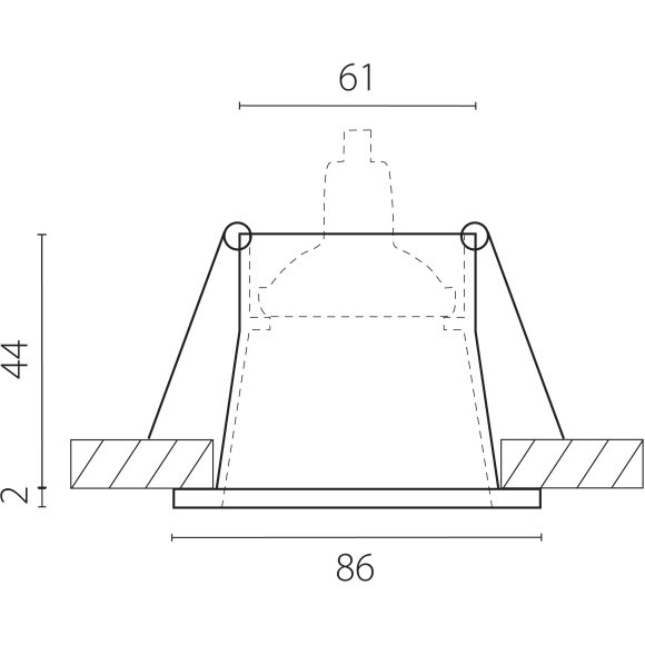 Светильник встраиваемый MR16 max 1x12Вт Levigo Base Lightstar 010056