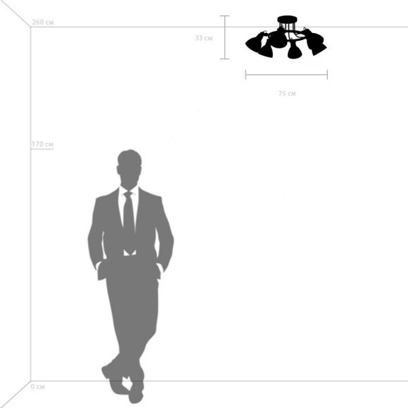 Люстра на штанге Lightstar 761063 Acrobata под лампы 6xE14 240W