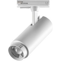 218016 Однофазный белый двужильный спот с выбором мощности 5-9-13Вт, цветовой температуры 3000-4000-6000 и угла освещения 15-60° Lightstar BARRA Fuoco P+CCT