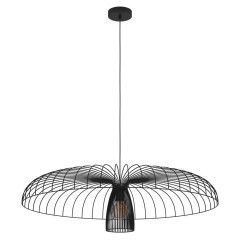 390217 CHAMPERICO Подвесной светильник с одной лампой E27, черный металл 390217 CHAMPERICO Подвесной светильник с одной лампой E27, черный металл