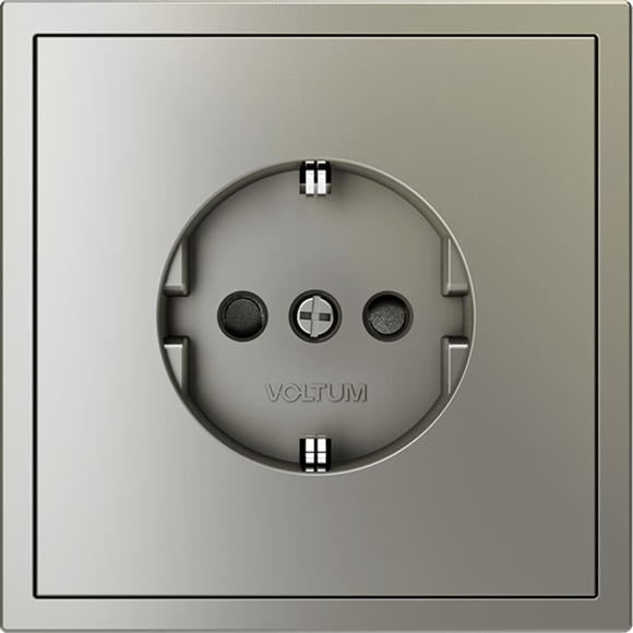 VLS040204 Розетка встраиваемая с заземлением и защитными шторками максимальный ток 16 Ампер (3500 Ватт) шелкового цвета VOLTUM S70 (шелк) VLS040204 Розетка встраиваемая с заземлением и защитными шторками максимальный ток 16 Ампер (3500 Ватт) шелкового цвета VOLTUM S70 (шелк)