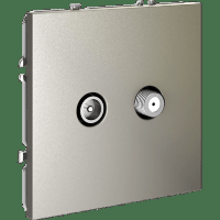 VLS060404 Розетка телевизионная оконечная для кабелей RG 6 - SAT 50 - SAT 703 - DG 113 (TV+SAT) (Телевизионный + Спутниковый) шелкового цвета VOLTUM S70 (шелк)