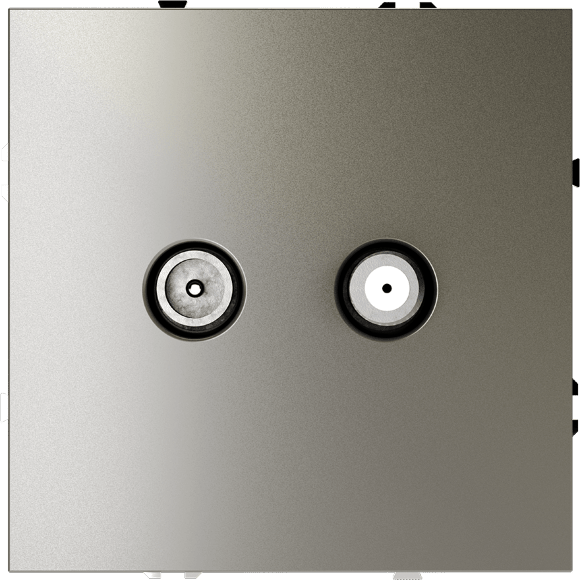 VLS060404 Розетка телевизионная оконечная для кабелей RG 6 - SAT 50 - SAT 703 - DG 113 (TV+SAT) (Телевизионный + Спутниковый) шелкового цвета VOLTUM S70 (шелк)