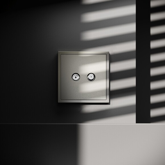 VLS060404 Розетка телевизионная оконечная для кабелей RG 6 - SAT 50 - SAT 703 - DG 113 (TV+SAT) (Телевизионный + Спутниковый) шелкового цвета VOLTUM S70 (шелк)