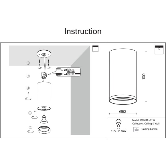 Накладной потолочный светильник Maytoni Focus S C052CL-01MG лампа GU10 или LED модуль макс. 10Вт, золотой матовый алюминий, спот цилиндр диаметром 52 мм и высотой 100мм, направленный свет Накладной потолочный светильник Maytoni Focus S C052CL-01MG лампа GU10 или LED модуль макс. 10Вт, золотой матовый алюминий, спот цилиндр диаметром 52 мм и высотой 100мм, направленный свет