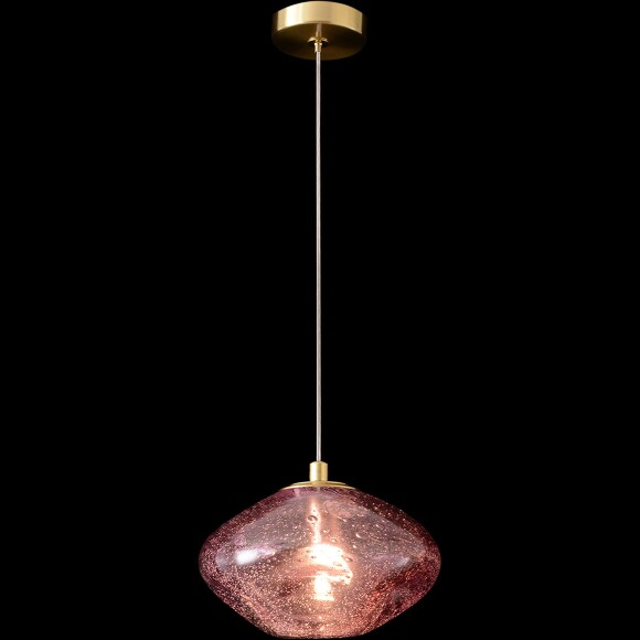 Crystal Lux FORMLESS SP1 VINO 4123/201 Crystal Lux FORMLESS SP1 BLUE 4124/201 Светильник подвесной с розовым/фиолетовым стеклянным плафоном диаметром 15см под лампу G9