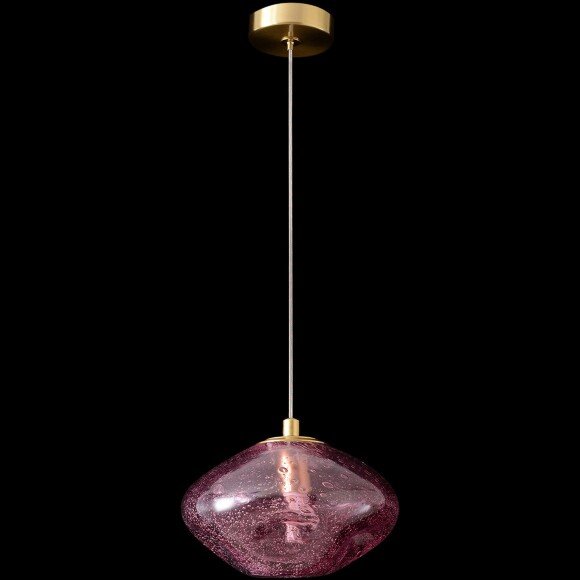 Crystal Lux FORMLESS SP1 VINO 4123/201 Crystal Lux FORMLESS SP1 BLUE 4124/201 Светильник подвесной с розовым/фиолетовым стеклянным плафоном диаметром 15см под лампу G9