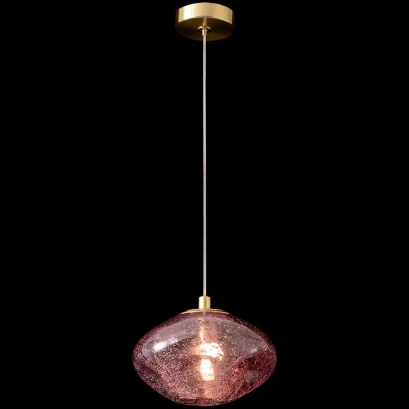 Crystal Lux FORMLESS SP1 VINO 4123/201 Crystal Lux FORMLESS SP1 BLUE 4124/201 Светильник подвесной с розовым/фиолетовым стеклянным плафоном диаметром 15см под лампу G9