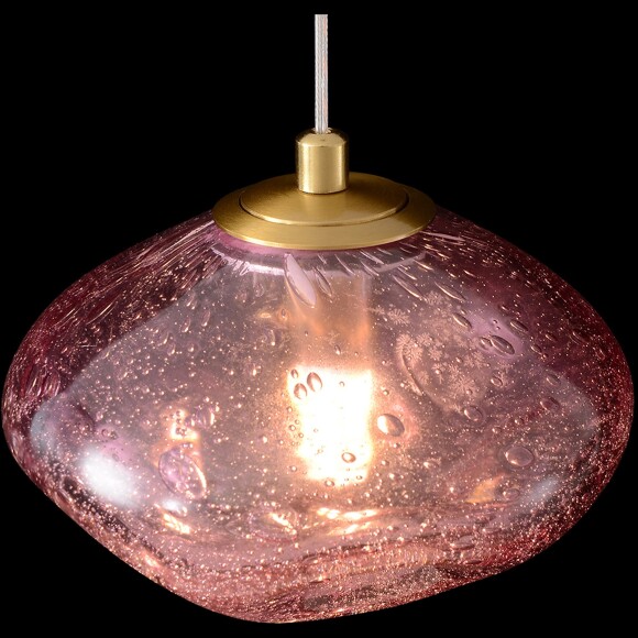 Crystal Lux FORMLESS SP1 VINO 4123/201 Crystal Lux FORMLESS SP1 BLUE 4124/201 Светильник подвесной с розовым/фиолетовым стеклянным плафоном диаметром 15см под лампу G9