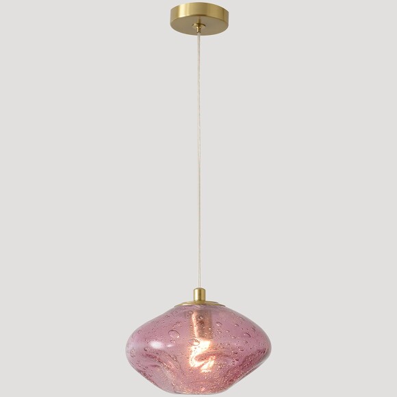 Crystal Lux FORMLESS SP1 VINO 4123/201 Crystal Lux FORMLESS SP1 BLUE 4124/201 Светильник подвесной с розовым/фиолетовым стеклянным плафоном диаметром 15см под лампу G9