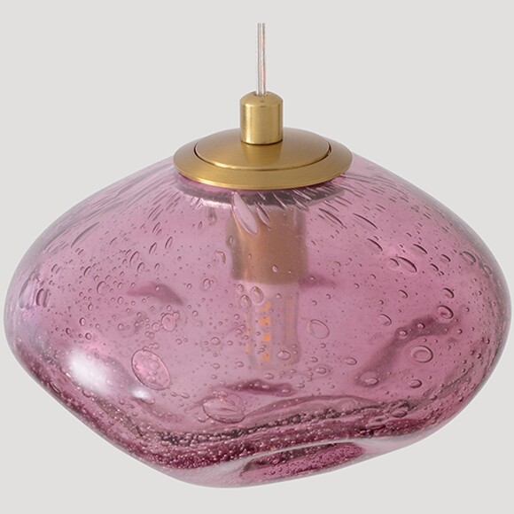 Crystal Lux FORMLESS SP1 VINO 4123/201 Crystal Lux FORMLESS SP1 BLUE 4124/201 Светильник подвесной с розовым/фиолетовым стеклянным плафоном диаметром 15см под лампу G9