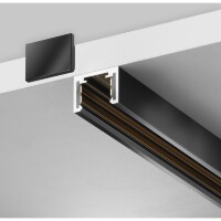 Maytoni Exility X TRX239-411B Шинопровод (трек) 2м черный низковольтный магнитный, накладной или подвесной, 2000x19x14.5мм, 48В, торцевые заглушки и декоративный экран в комплекте