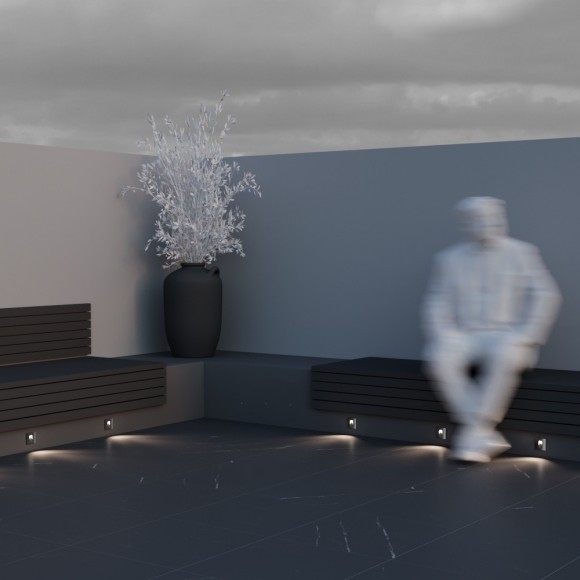 Уличный светильник встраиваемый в дороги и стены Maytoni O022-L3GR Via Urbana IP54 светодиодный LED 3W