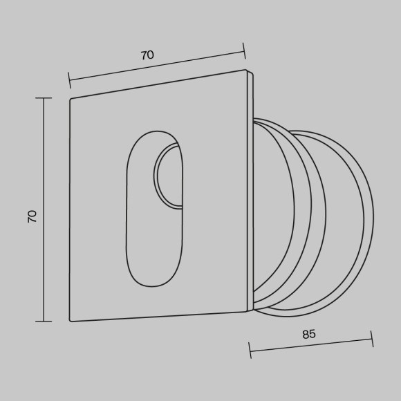Уличный светильник встраиваемый в дороги и стены Maytoni O022-L3GR Via Urbana IP54 светодиодный LED 3W