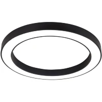 Favourite FIRM 4856-1P Светодиодный кольцевой черный светильник диаметром 90см, в комплекте крепления для накладного и подвесного монтажа, макс. высота 140см, упр. пультом ДУ, LED 82Вт 1900-3500Лм 2700-6500K CRI90 120° IP20 220В