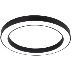 Favourite FIRM 4856-1P Светодиодный кольцевой черный светильник диаметром 90см, в комплекте крепления для накладного и подвесного монтажа, макс. высота 140см, упр. пультом ДУ, LED 82Вт 1900-3500Лм 2700-6500K CRI90 120° IP20 220В