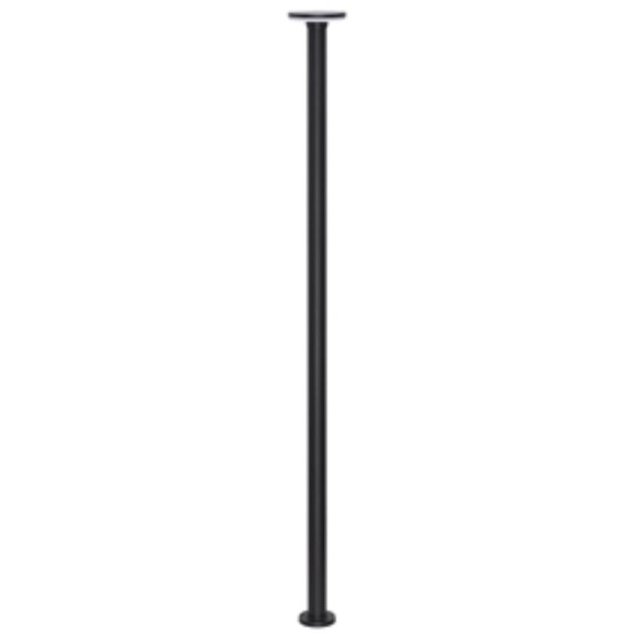 Favourite Securitas 4745-2F Уличный черный парковый светильник с плафоном кольцом, высотой 2м, хай-тек, LED 20Вт 1400Лм 3000К CRI90 180° IP65 220В, размеры в мм D180xH2000