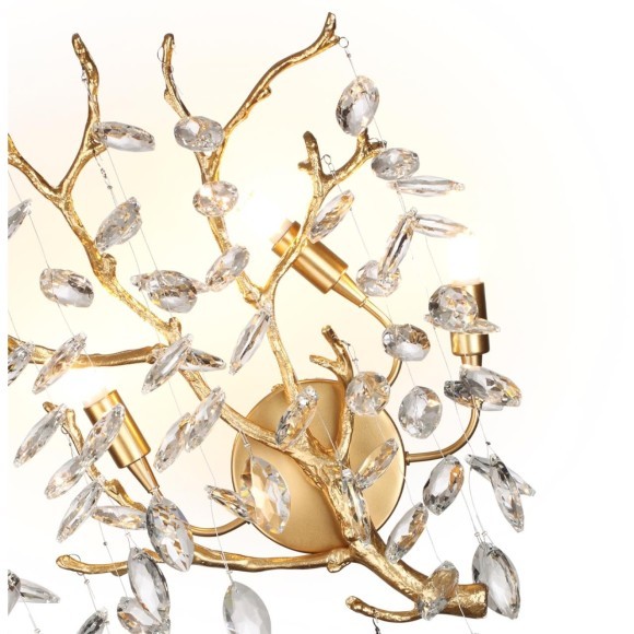 4969/3W HALL ODL24 521 античн.бронза/алюмин./хрусталь Бра G9 3*40W DELICA