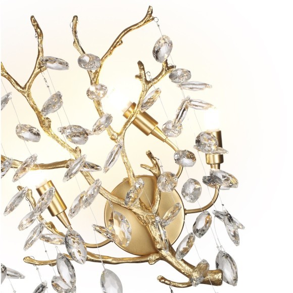 4969/3W HALL ODL24 521 античн.бронза/алюмин./хрусталь Бра G9 3*40W DELICA