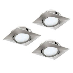 95846 Встраиваемые светильники PINEDA, 3X4,9W (LED), L84, B84, ET40, пластик, матовый никель