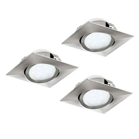 95846 Встраиваемые светильники PINEDA, 3X4,9W (LED), L84, B84, ET40, пластик, матовый никель 95846 Встраиваемые светильники PINEDA, 3X4,9W (LED), L84, B84, ET40, пластик, матовый никель