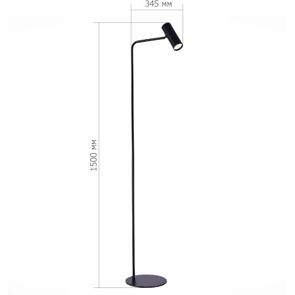 SL1006.405.01 Торшер ST-Luce Черный/Черный LED 1*3W 3000K ARPER