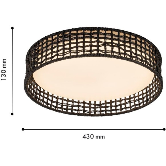 4750-4C, Потолочный светильник, D430xH100, LEDx25W, 1300LM, 3000/4000/6000K, included, remote control