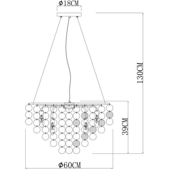Подвесная люстра Arte Lamp PIPIRIMA A4100LM-8CC Подвесная люстра Arte Lamp PIPIRIMA A4100LM-8CC