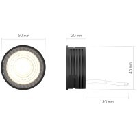 DK3000-7W-BK Светодиодный модуль черный 7Вт 3000К 630Лм RA80 60° IP20 220V (замена ламп MR16 цоколей GU10 и GU5.3)