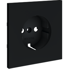 VLS000607 Накладка для розетки с заземлением графитового цвета VOLTUM S70 (графит)
