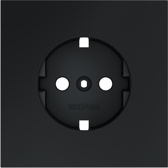 VLS000607 Накладка для розетки с заземлением графитового цвета VOLTUM S70 (графит)