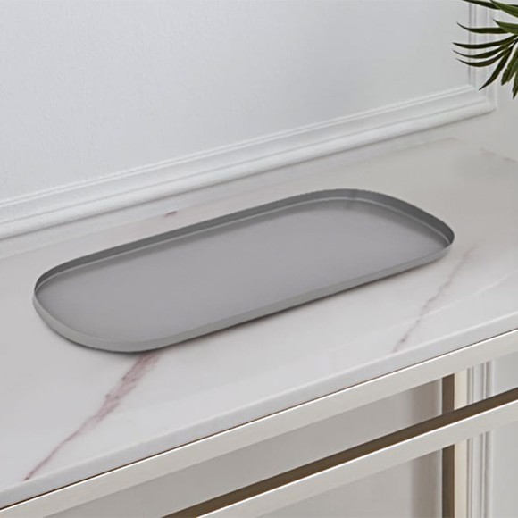 427054 Поднос декоративный SAVANT, L380, B170, H15, сталь, серый 427054 Поднос декоративный SAVANT, L380, B170, H15, сталь, серый