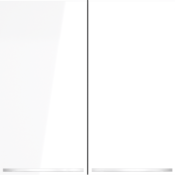 VLS020401 Проходной выключатель (переключатель) двухклавишный с подсветкой встраиваемый белого глянцевого цвета 10А (2200 Ватт) VOLTUM S70 (белый глянцевый)