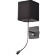 Бра Lightstar Flop 766627 черное с квадратным абажуром, настенный светильник для чтения, поворотный кронштейн, сменная лампа E27 и гибкая подсветка 3Вт 240Лм 3000К, с выключателем Бра Lightstar Flop 766627 черное с квадратным абажуром, настенный светильник для чтения, поворотный кронштейн, сменная лампа E27 и гибкая подсветка 3Вт 240Лм 3000К, с выключателем
