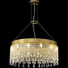 Crystal Lux AQUA SP12 0160/312 Люстра подвесная хрустальная, латунь прозрачная, 12xG9 макс 10Вт, диаметром 60 см, классическая подвесная люстра для гостиной Crystal Lux AQUA SP12 0160/312 Люстра подвесная хрустальная, латунь прозрачная, 12xG9 макс 10Вт, диаметром 60 см, классическая подвесная люстра для гостиной