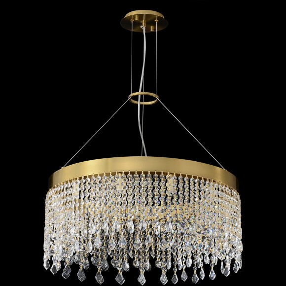 Crystal Lux AQUA SP12 0160/312 Люстра подвесная хрустальная, латунь прозрачная, 12xG9 макс 10Вт, диаметром 60 см, классическая подвесная люстра для гостиной Crystal Lux AQUA SP12 0160/312 Люстра подвесная хрустальная, латунь прозрачная, 12xG9 макс 10Вт, диаметром 60 см, классическая подвесная люстра для гостиной