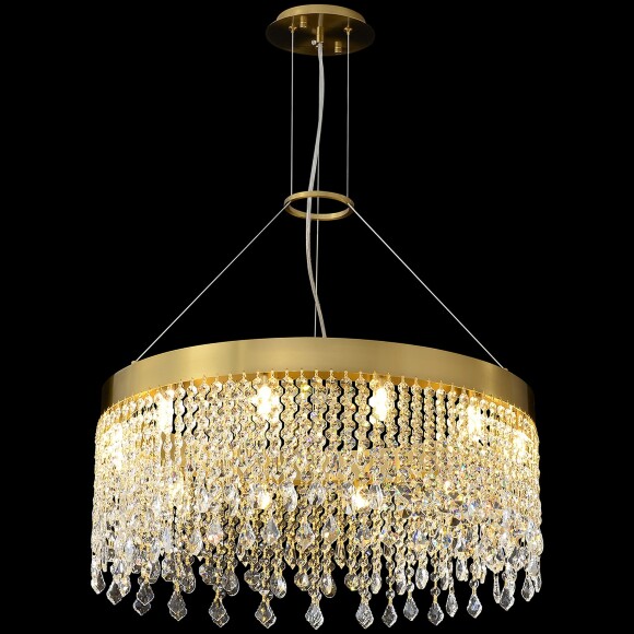 Crystal Lux AQUA SP12 0160/312 Люстра подвесная хрустальная, латунь прозрачная, 12xG9 макс 10Вт, диаметром 60 см, классическая подвесная люстра для гостиной Crystal Lux AQUA SP12 0160/312 Люстра подвесная хрустальная, латунь прозрачная, 12xG9 макс 10Вт, диаметром 60 см, классическая подвесная люстра для гостиной