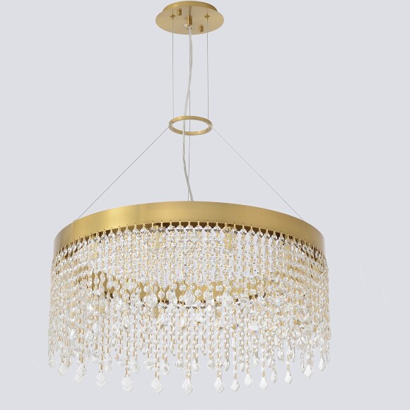 Crystal Lux AQUA SP12 0160/312 Люстра подвесная хрустальная, латунь прозрачная, 12xG9 макс 10Вт, диаметром 60 см, классическая подвесная люстра для гостиной Crystal Lux AQUA SP12 0160/312 Люстра подвесная хрустальная, латунь прозрачная, 12xG9 макс 10Вт, диаметром 60 см, классическая подвесная люстра для гостиной