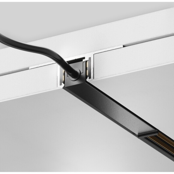 Maytoni Exility X TRX239-421.12B Шинопровод (трек) 1м черный низковольтный магнитный, встраиваемый в ГКЛ потолок 12.5мм, размер 1000x50x14.5мм, 48В, торцевые заглушки и декоративный экран в комплекте