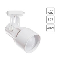 Однофазный двужильный трековый светильник Arte Lamp A6252PL-1WH LYRA под сменную лампу Е27