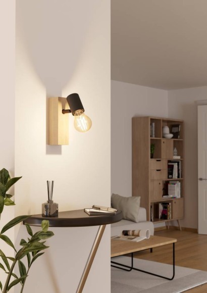 99477 Спот TOWNSHEND 3, 1x10W(E27-LED), дерево, сталь, коричневый, черный 99477 Спот TOWNSHEND 3, 1x10W(E27-LED), дерево, сталь, коричневый, черный