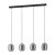 901193 EGLO CIAMPINO Подвесной светильник с четырьмя лампами E27, 112Вт, сталь черный, стекло серый