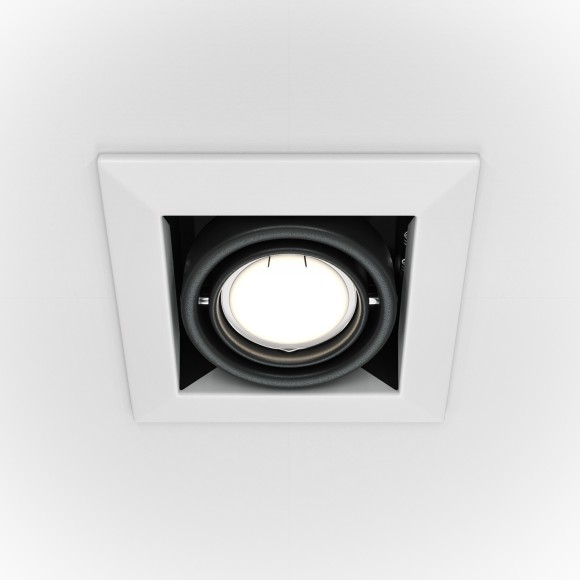 Встраиваемый светильник Maytoni DL008-2-01-W Metal Modern под лампу 1xGU10 50W