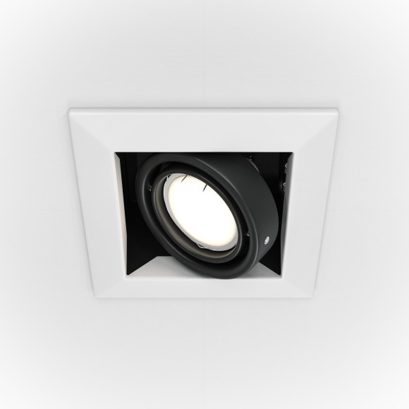 Встраиваемый светильник Maytoni DL008-2-01-W Metal Modern под лампу 1xGU10 50W