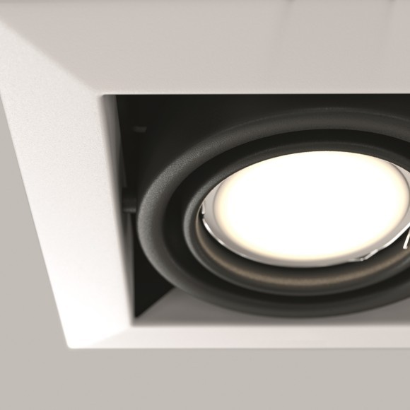 Встраиваемый светильник Maytoni DL008-2-01-W Metal Modern под лампу 1xGU10 50W