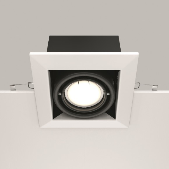 Встраиваемый светильник Maytoni DL008-2-01-W Metal Modern под лампу 1xGU10 50W