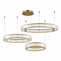 SL1622.313.03 ST Luce TIVOLI Подвесная люстра, LED, 4000K 1х122W, латунь/прозрачный
