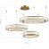 SL1622.313.03 ST Luce TIVOLI Подвесная люстра, LED, 4000K 1х122W, латунь/прозрачный