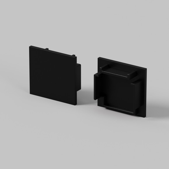 Комплект заглушек (для профиля 25×22) 2 шт., ALM-2522-B-EC 642066