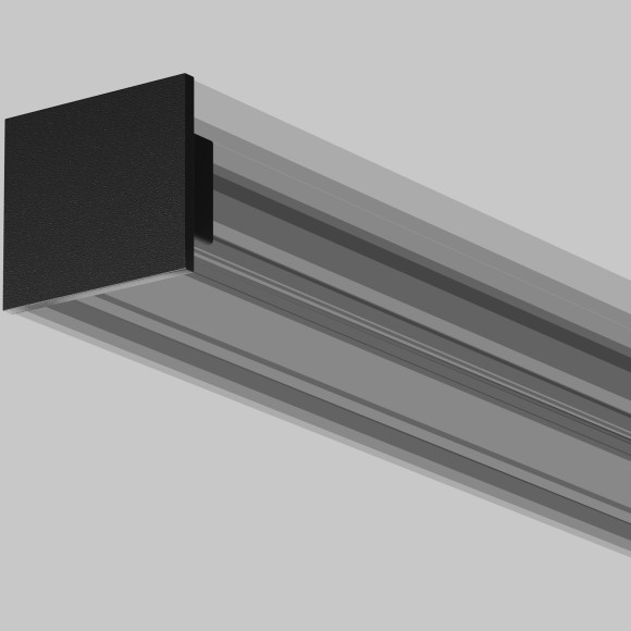 Комплект заглушек (для профиля 25×22) 2 шт., ALM-2522-B-EC 642066